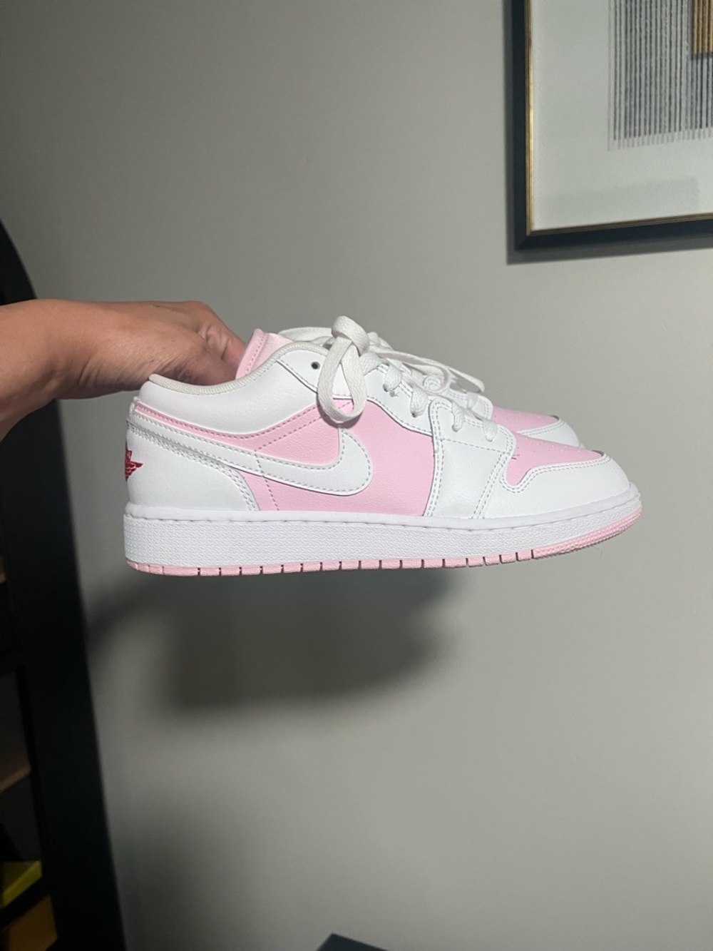 Nike Air Jordan 1 Low — White & Light Pink